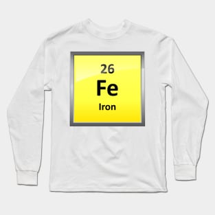 Iron Element Symbol - Periodic Table Long Sleeve T-Shirt